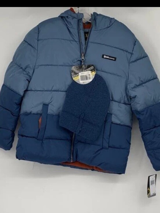 Xtreme Couture Other - Kids Two-Tone Blue Puffer Jacket with Knit Hat